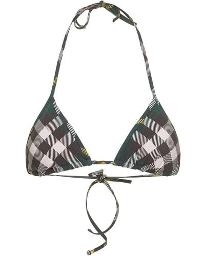 Burberry Check Lycra Triangle Bikini Top - Multicolour
