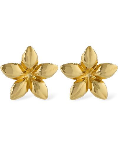 Marni Puffy Flower Stud Earrings - Metallic