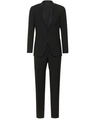 Brioni Smoking Perseo Wool & Mohair Suit - Black