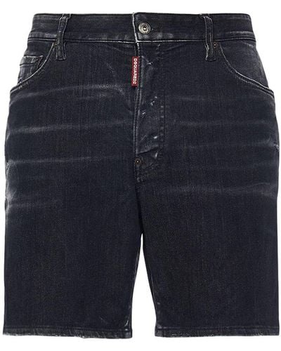 DSquared² Shorts Aus Stretch-baumwolldenim "allure" - Blau