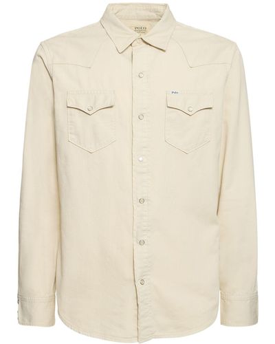 Polo Ralph Lauren Western Cotton Shirt - Natural