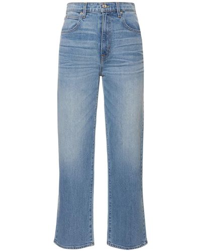 SLVRLAKE Denim London Crop Straight Jeans - Blue