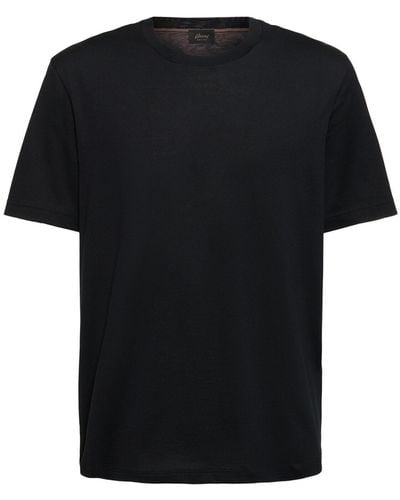 Brioni T-shirt en jersey de coton - Noir