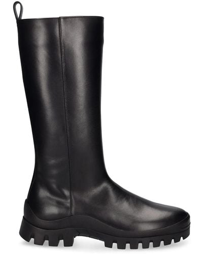 The Row 20Mm Greta Tall Leather Boots - Black
