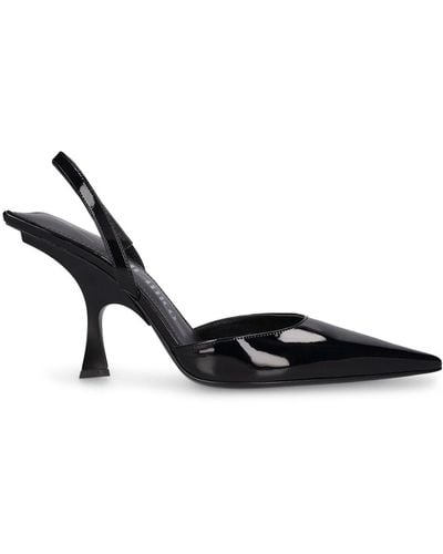The Attico 95Mm Ester Faux Patent Slingback Court Shoes - Black