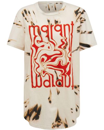 Isabel Marant Camiseta De Jersey De Algodón Estampada - Multicolor