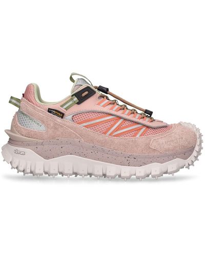 3 MONCLER GRENOBLE 45mm Trailgrip Mesh Trainers - Pink