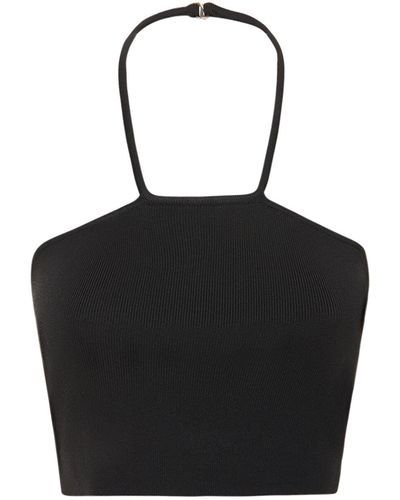 Simon Miller Crop-top Aus Viskose "beso" - Schwarz