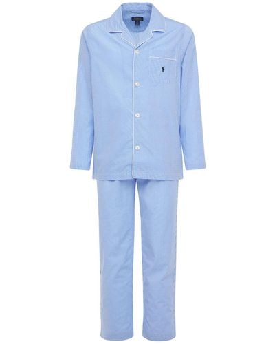 Polo Ralph Lauren Pijama De Algodón Con Botones - Azul