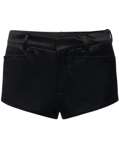 Tom Ford Cotton Blend Duchesse Shorts - Black