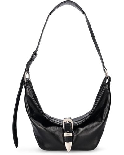 Marge Sherwood Mini Belted Leather Hobo Bag - Black