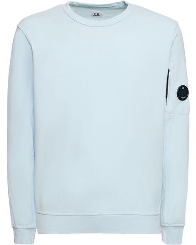 C.P. Company Leichtes Sweatshirt Aus Baumwollfleece - Blau