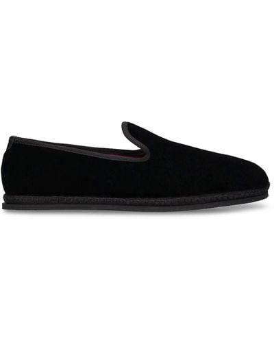 Tom Ford Neal Line Velvet Loafers - Black