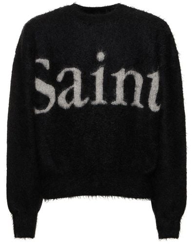 Saint Michael Saint Mohair Blend Crewneck Sweater - Black