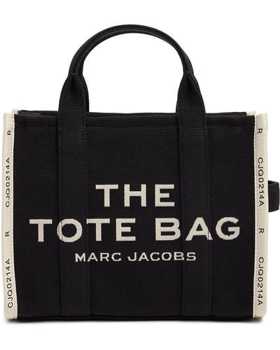 Marc Jacobs The Medium Tote Cotton Jacquard Bag - Black