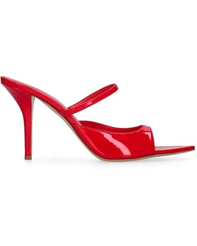 Gia Borghini 85Mm Aimeline Patent Faux Leather Sandal - Red