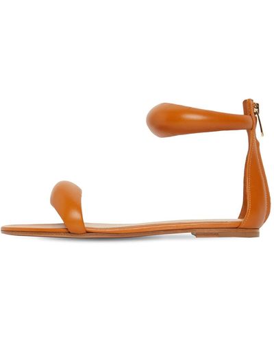Gianvito Rossi 10mm Hohe, Gepolsterte Leder-sandalen "bijoux" - Weiß