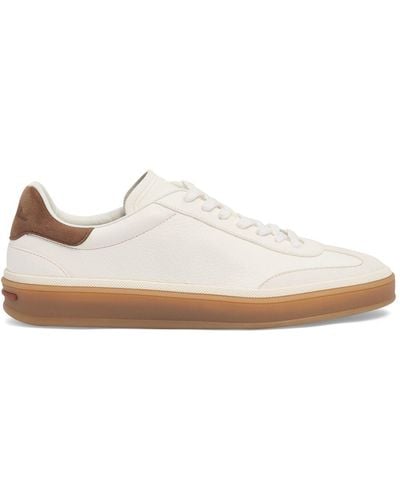 Loro Piana Tennis Walk Leather Sneakers - White