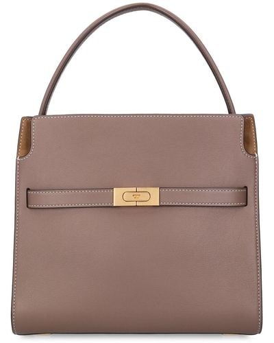 Tory Burch Small Lee Radziwill Double Bag - Brown