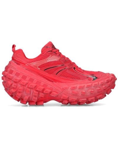 Balenciaga Defender Platform Sneakers - Men's - Rubber/fabric/rubberrubber - Red