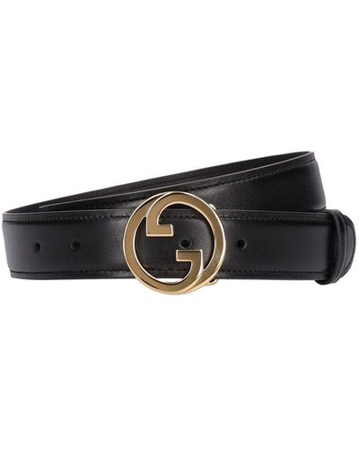 Gucci Ceinture En Cuir Blondie - Noir