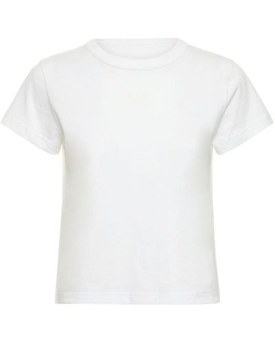 Alexander Wang Essential Shrunk Cotton Jersey T-Shirt - White