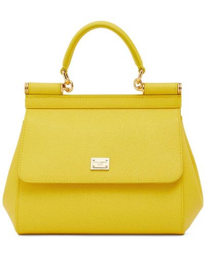 Dolce & Gabbana Yellow PVC Miss Sicily Jelly Top Handle Bag - Handbag | Pre-owned & Certified | used Second Hand | Unisex