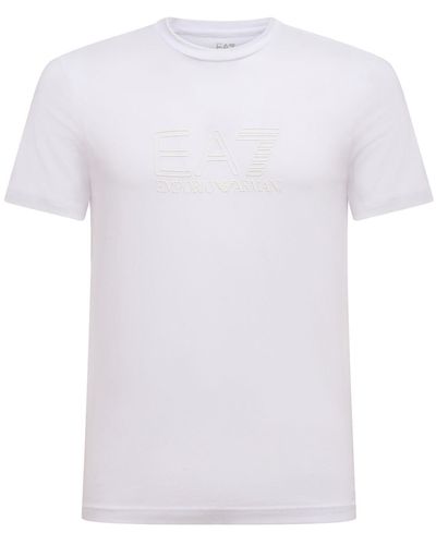 EA7 Visibility ストレッチコットンtシャツ - ホワイト