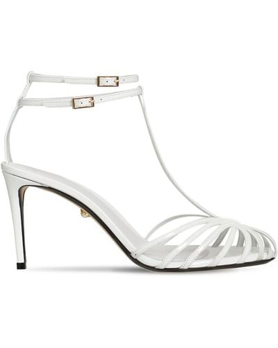 ALEVI 80mm Anna Patent Leather Sandals - White