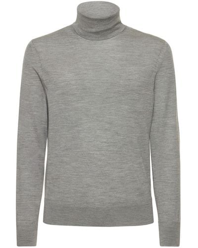 Tom Ford Pull-over en laine à col montant - Gris