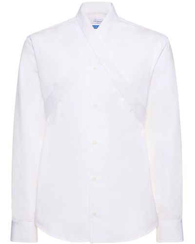 Off-White c/o Virgil Abloh Ow Embellished Cotton Shirt - White