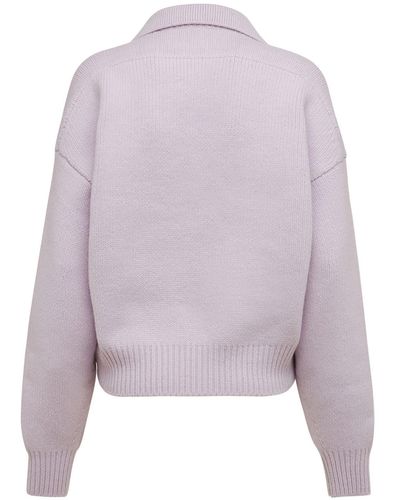 Alexander Wang Cropped Wool Blend V-neck Sweater - Pink