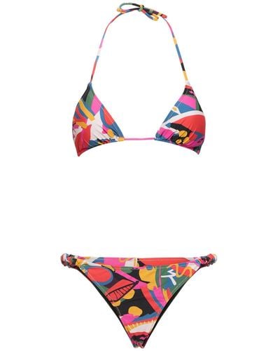 Reina Olga Scrunchie triangle bikini set - Bianco