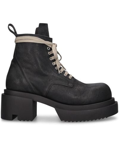 Rick Owens Low Army Bogun Leather Boots - Black