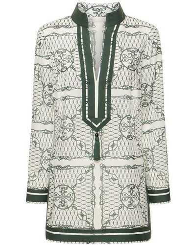 Tory Burch Tunique en coton tory - Gris