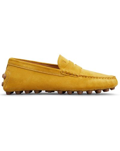 Tod's Mocassins en daim gommino macro 5 mm - Jaune