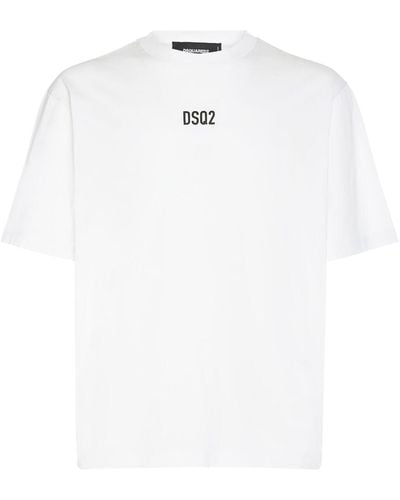 DSquared² T-shirt loose en coton biologique - Blanc
