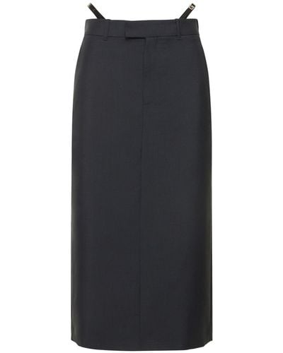 Gucci Wool Blend Pencil Skirt - Black