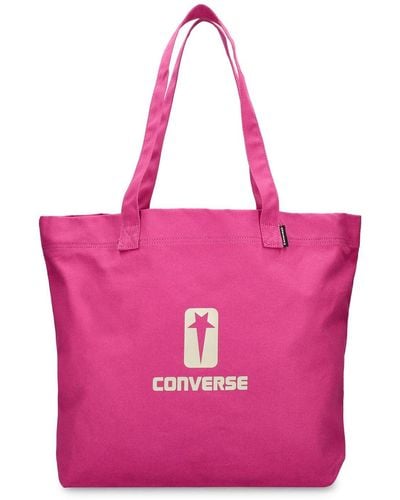 Drkshdw X Converse Borsa shopping con logo - Rosa