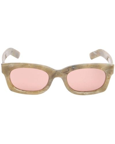 Retrosuperfuture Ambos Roccia Squared Acetate Sunglasses - Pink