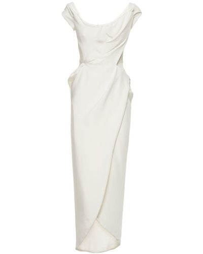 Vivienne Westwood Midikleid Aus Seidencady "dora" - Weiß