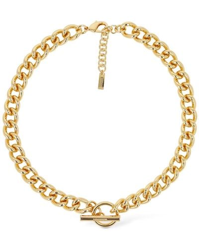 Moschino Chain Collar Necklace - Metallic