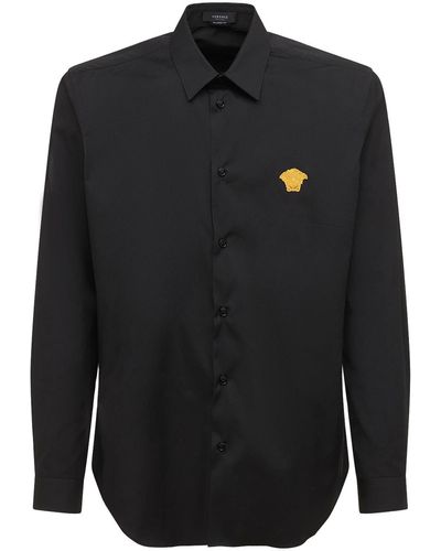 Versace Shirt Aus Baumwolle - Schwarz