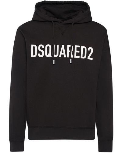 DSquared² Sweat-shirt en jersey de coton à logo - Noir