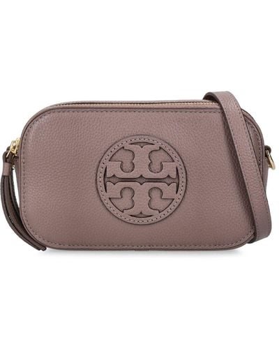 Tory Burch Mini Perry Bombe Leather Camera Bag - Brown