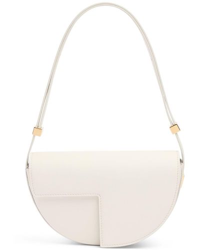 Patou Le Petit Leather Shoulder Bag - White