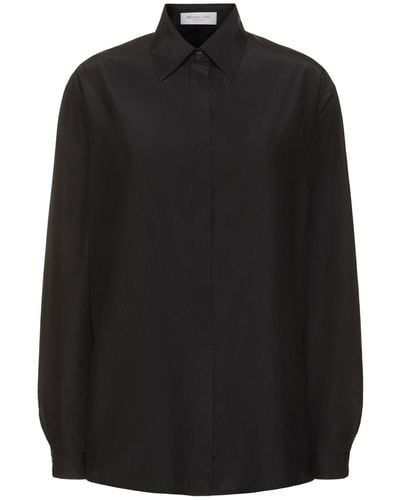 Michael Kors Silk & Cotton Taffeta Shirt - Black