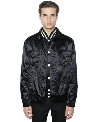 CALVIN KLEIN 205W39NYC Techno Satin Shirt Jacket - Black