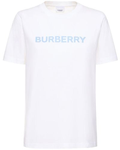Burberry Margott Jersey Printed Logo T-shirt - Weiß