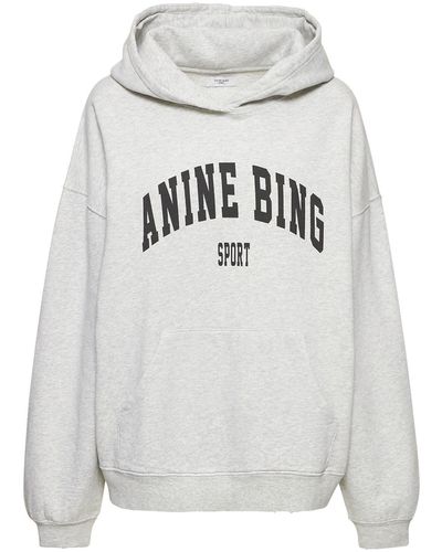 Anine Bing Sweat-shirt en jersey à logo harvey - Gris